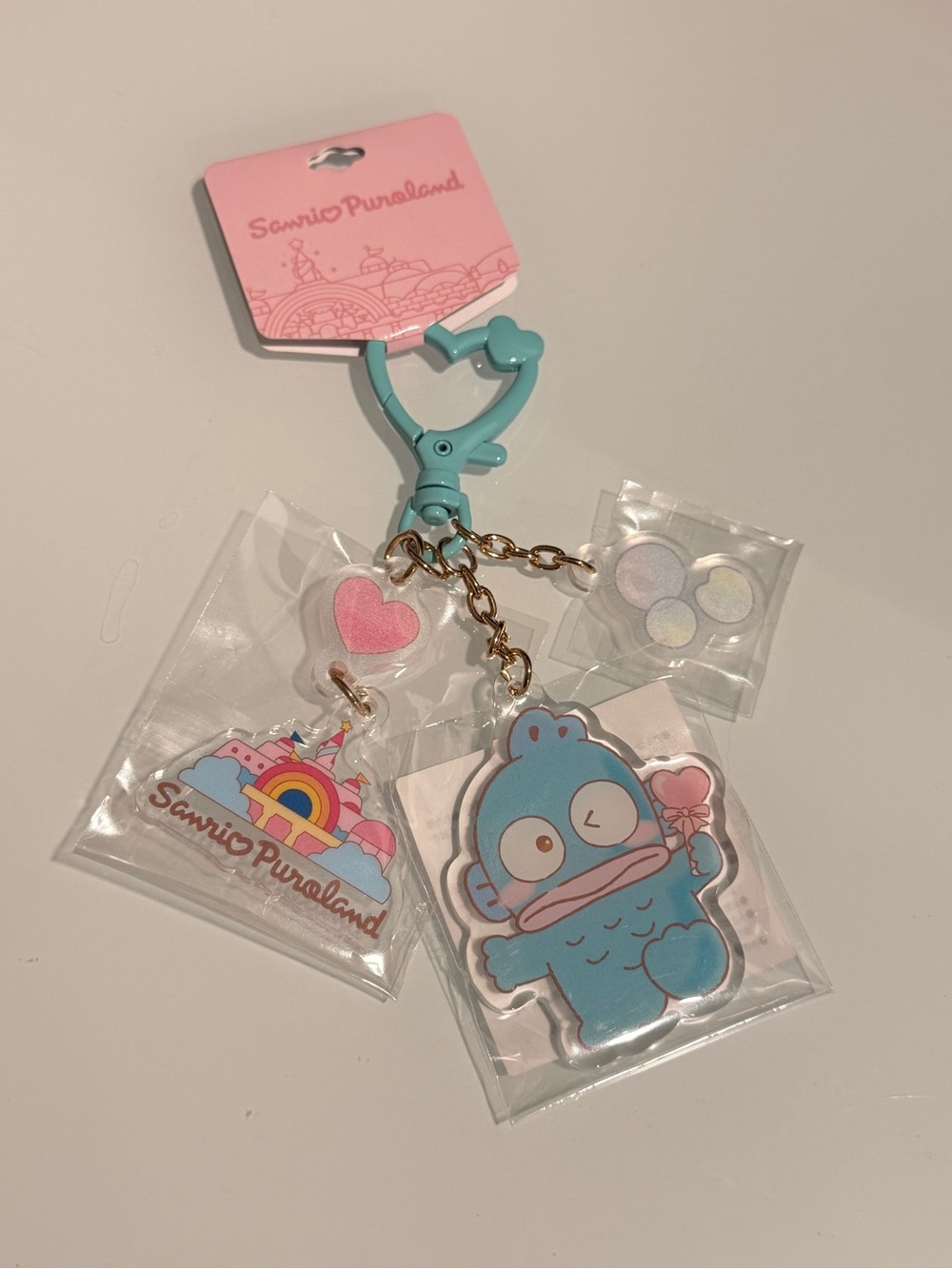 Sanrio Puroland Hangyodon Acrylic Keychain Charm Japan Exclusive